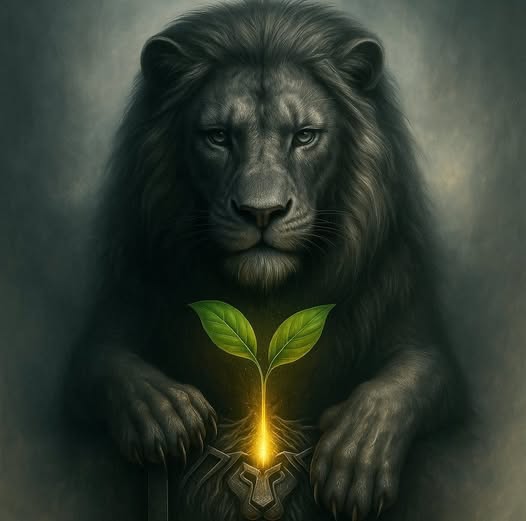 Anthrius Leão Majestoso e Planta Brilhante